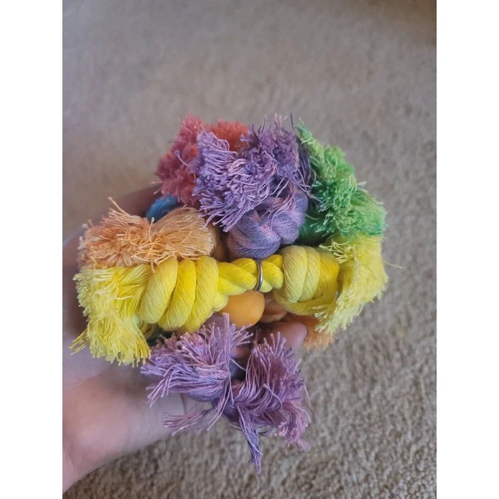 bird kabob Toy. New With Tags. Rope, Wooden Beads